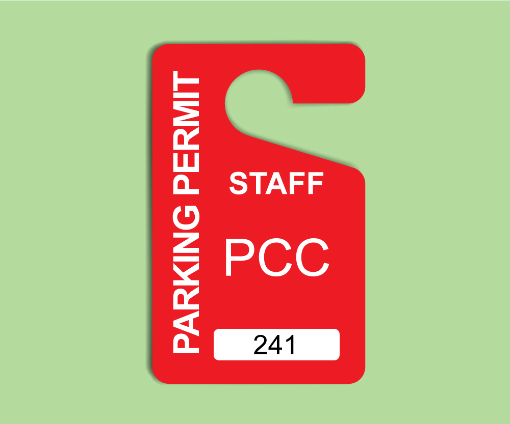 Parking Pass Hang Tags Printed in Calgary - Color Right Now