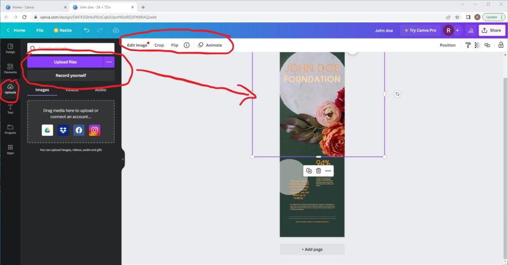 How To Design a Rollup Banner Using Canva